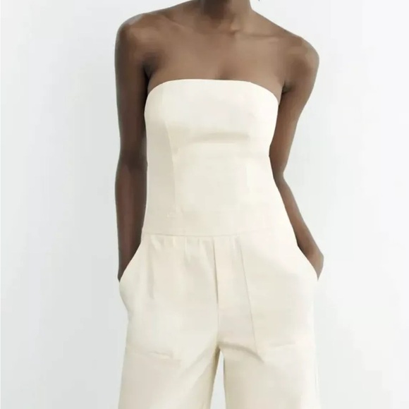 Zara Strapless Cargo Jumpsuit - Picture 5 of 8